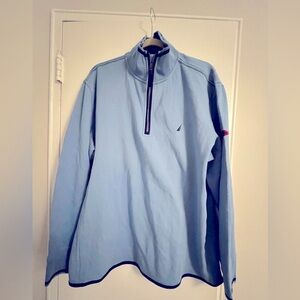 Nautica Quarter-Zip Blue Sweater Nautical style - Size Large - NWT